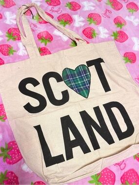 Scotland "Tartan Heart" Canvas Tote Bag — Atmosphere Brand Scottish Souvenir